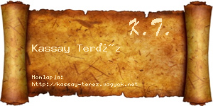 Kassay Teréz névjegykártya